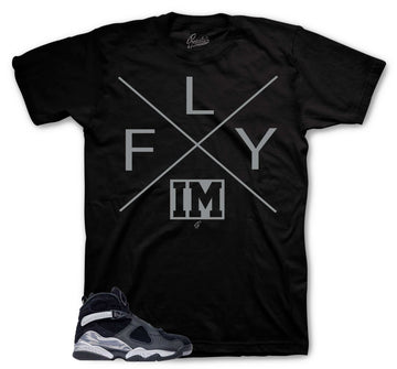 Retro 8 Gunsmoke Shirt - I'm Fly - Black