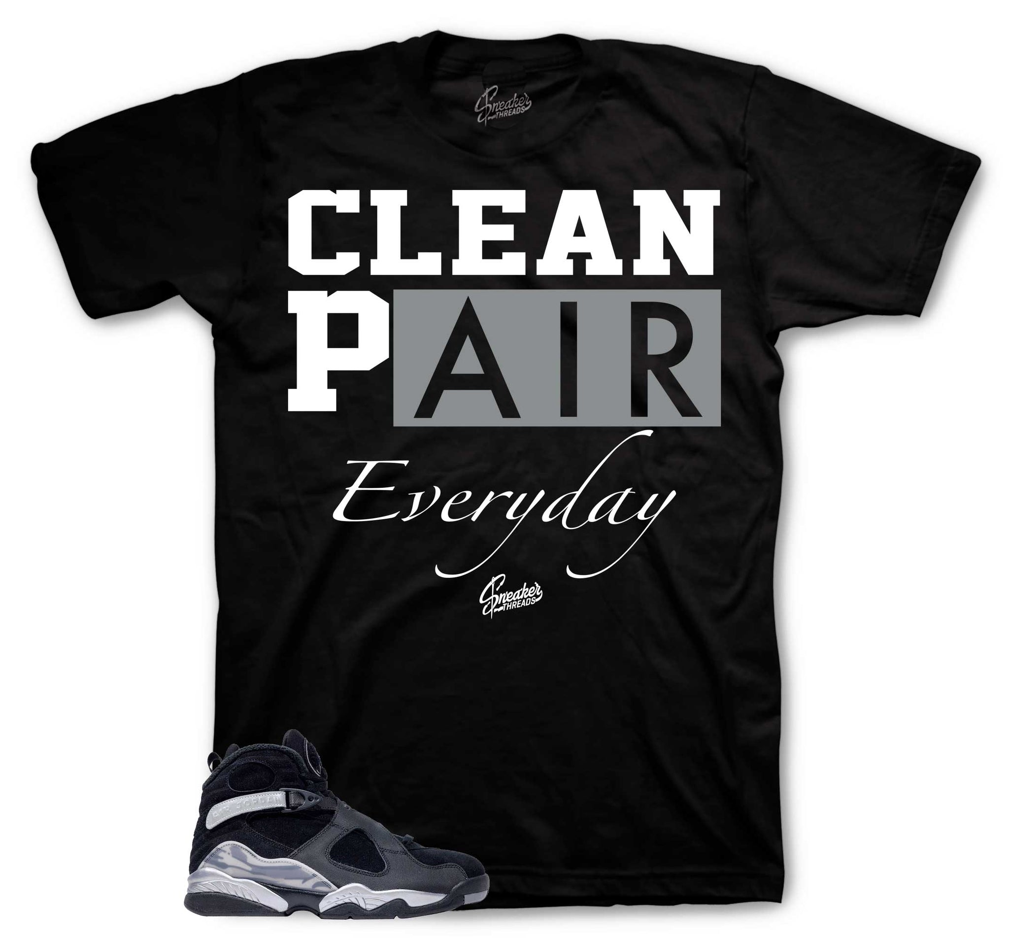 Retro 8 Gunsmoke Shirt - Clean Pair - Black