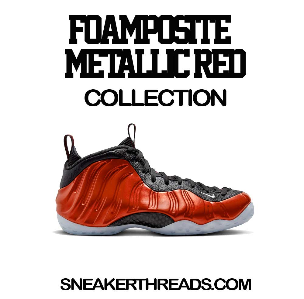 Foamposite Metallic Red Shirt - St Logo- Black