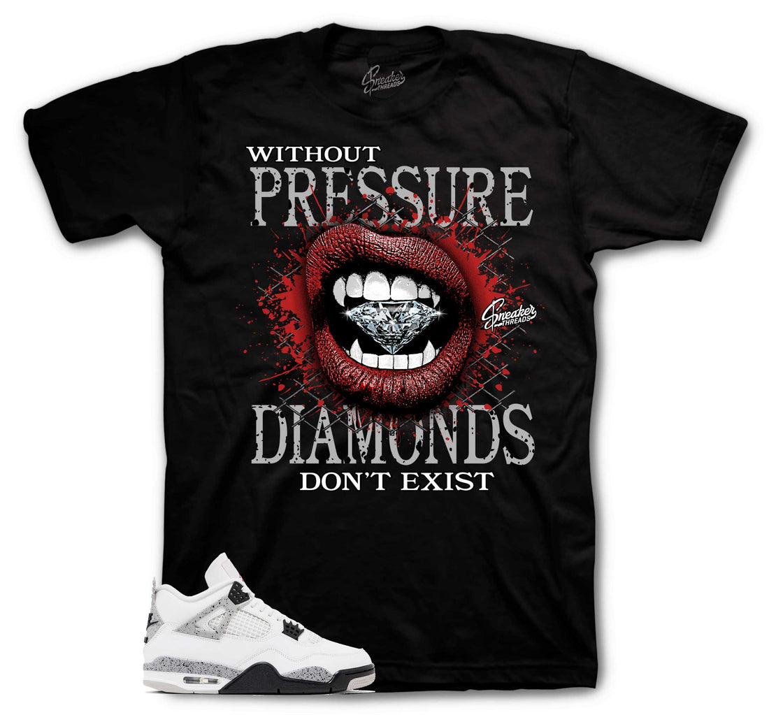 Retro 4 White Cement Shirt - Pressure