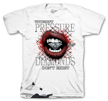 Retro 4 White Cement Shirt - Pressure