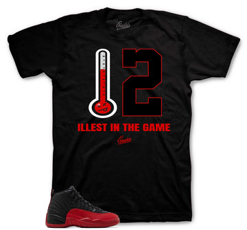Retro 12 Flu Game Shirt - One Two - Black