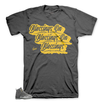 Jordan Dark grey 12 tees match shoes | the freshest sneaker tees