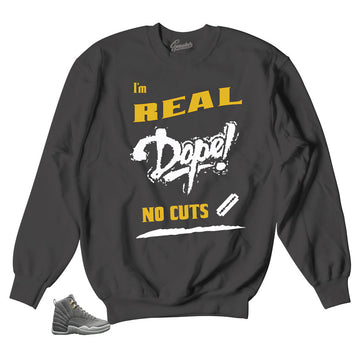 Sweaters match Jordan 12 dark grey wolf | fresh pair sweatshirts.