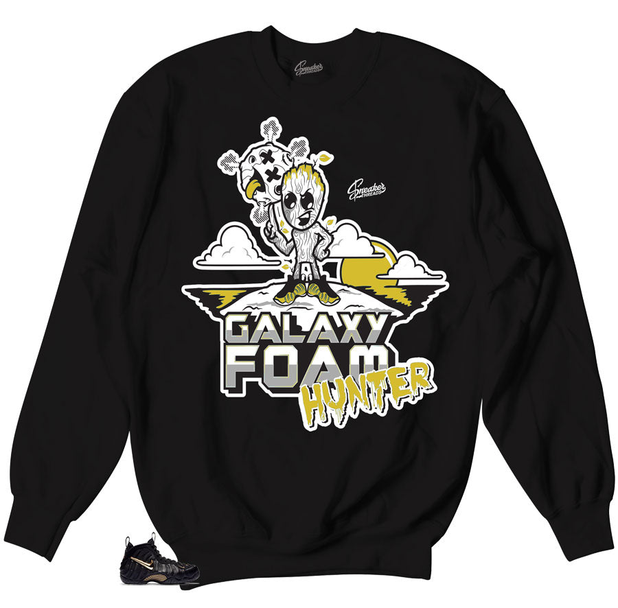Foamposite Gold black Hunter sweater