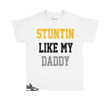 Jordan 4  Cool Grey Kids tees to stunt like daddy