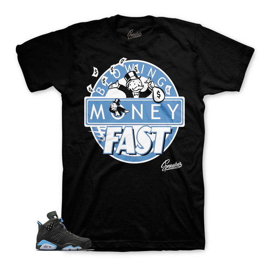 Jordan 6 UNC tees match retro 6's official | Time is money tees.