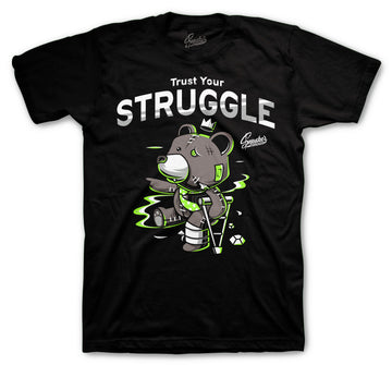 Retro 6 Electric Green Shirt - Trust Your Struggle - Black