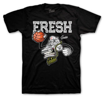 Retro 4 Tech Grey Shirt - Fresh Fours - Black