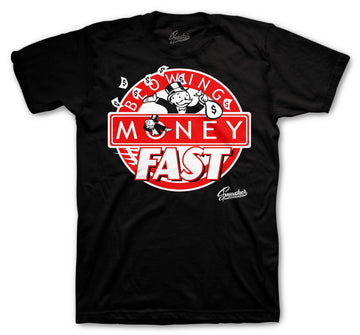 Shirt for men designed to match the fire red retro 4s