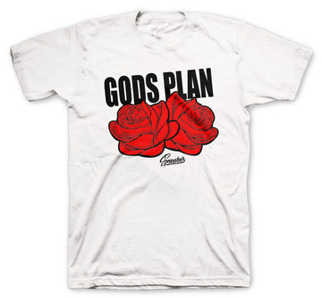 Retro 6 Carmine Shirt - Gods Plan - White