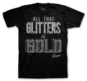Jordan Glitter shirt to match Metallic Silver 11's