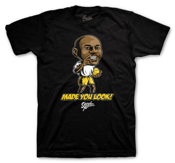 Jordan 9 Uni Gold Sneaker collection to go with mens tee collection