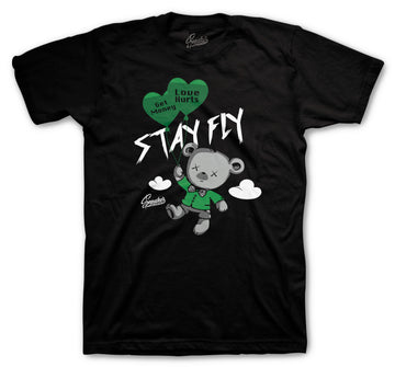 Retro 13 Lucky Green Shirt - Money Over Love - Black