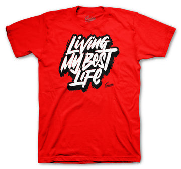 Retro 1 Satin Snake Shirt - Living Life - Red