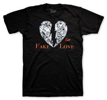 Retro 1 Electro Orange Shirt - Love - Black