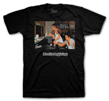 Retro 1 Dark Mocha Shirt - Humble Beginnings - Black