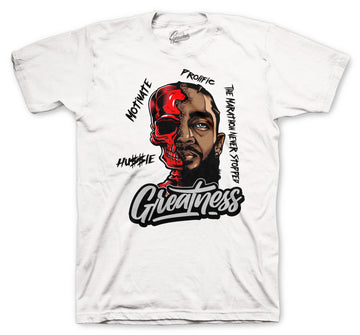 Retro 1 Smoke Grey Shirt - Great Nipsey - White