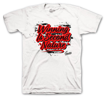 Fire Red Jordan 5 sneaker collection has matching t shirt collection