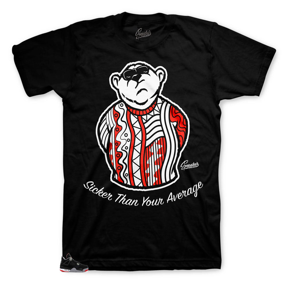 Jordan 4 retro breds matches tees designed to match the Jordan 4 sneakers