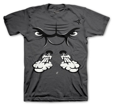Jordan 12 Dark Grey Bullface shirt to match fit