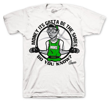Retro 13 Lucky Green Shirt - Gotta Be Shoes - White