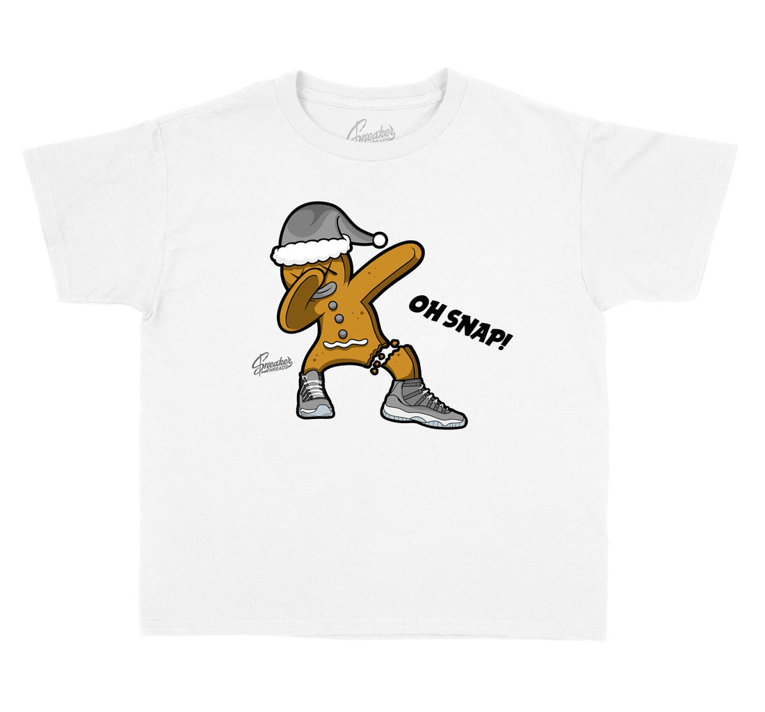 Kids shirts match Jordan 11 cool grey shoes. Boys Retro 11 cool grey
