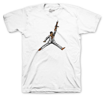 Retro 1 Electro Orange Shirt - Air Tony - White