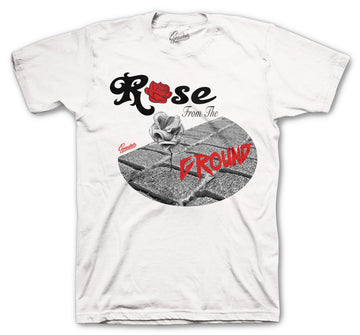 Fire Red Jordan 5 matching with guys tee collection