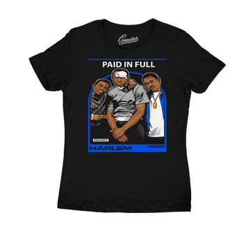 Ladies sneaker tees match Jordan 5 Racer Blue | Girls sneaker outfits