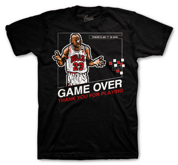 Retro 1 AJKO Chicago Shirt - Game Over - Black