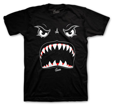 Sneaker tees match Foamposite pro white balck university red foams.