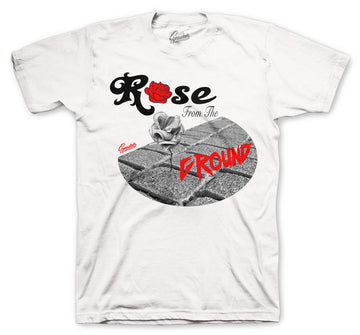 Retro 1 Satin Snake Shirt - Rose From Ground - White