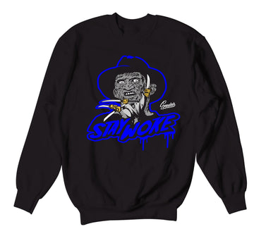 Racer Blue Jordan have matching crewnecks