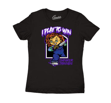 Womens Dark Concord 12 Shirt - Play To Win - Black