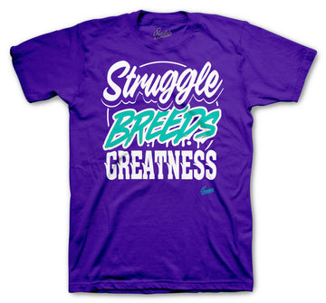 sneaker collection Jordan 5 purple grapes matching tees