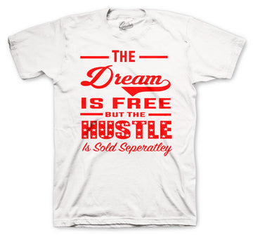 Red MEtallic Jordan 4 sneaker collection matching with guys tee collection