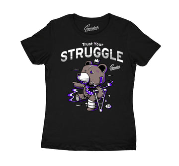 Womens Jordan 13 court purple sneaker tees match Court purple shoes