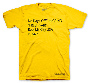 University Gold Jordan 12 shoes matching with mens tee collection