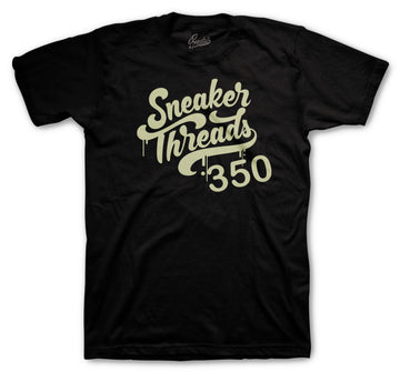 Yeezy 350 sulfur sneaker collection matching mens tee collection