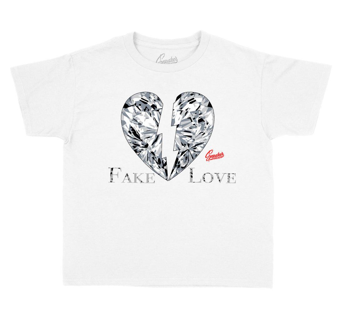 Kids t shirt collection matches with Jordan 4 Tech Grey sneakers