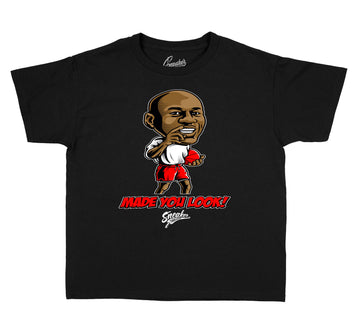Jordan 12 Racer pink kids shoes matches kids shirts made to match the Jordan 12 racer pink snakers