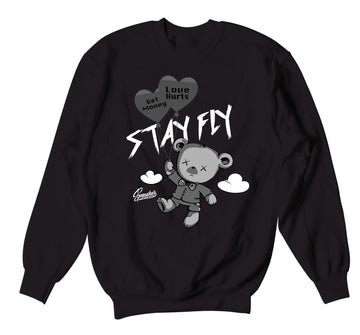 Black cat Jordan 4 shoes match sweater collection