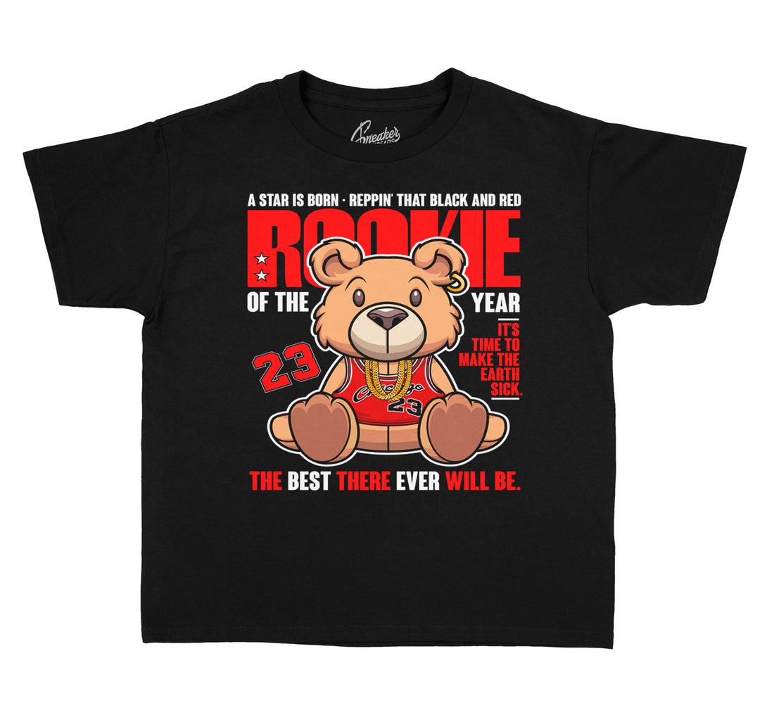 Kids Jordan retro 4 red thunder  shirt to match perfect Thunder 4s
