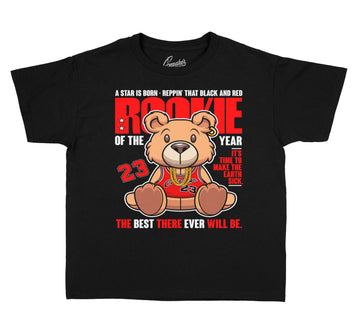 Kids Jordan retro 4 red thunder  shirt to match perfect Thunder 4s