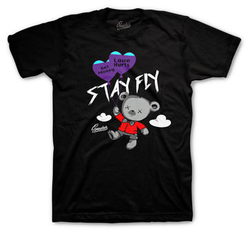 Retro 5 Top 3 Shirt - Money Over Love - Black
