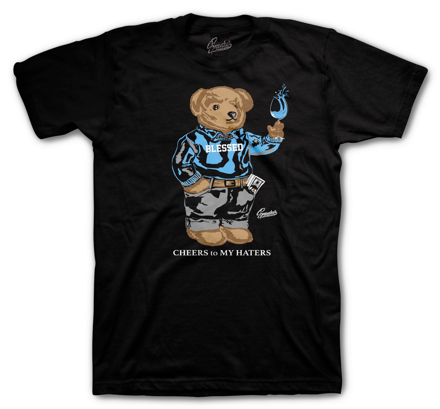 Retro 9 University Blue Shirt - Cheers Bear - Black
