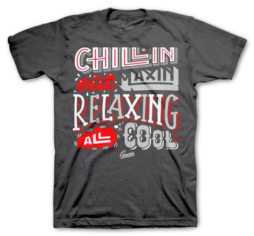 Jordan 12 dark Grey Chillin shirt to match sneakers