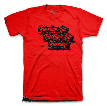 Jordan 4 Bred original blessings tee to match sneakers