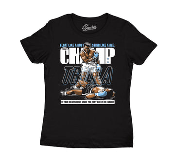 Shirts for ladies designed to match the Jordan 11 legend blue sneaker collection